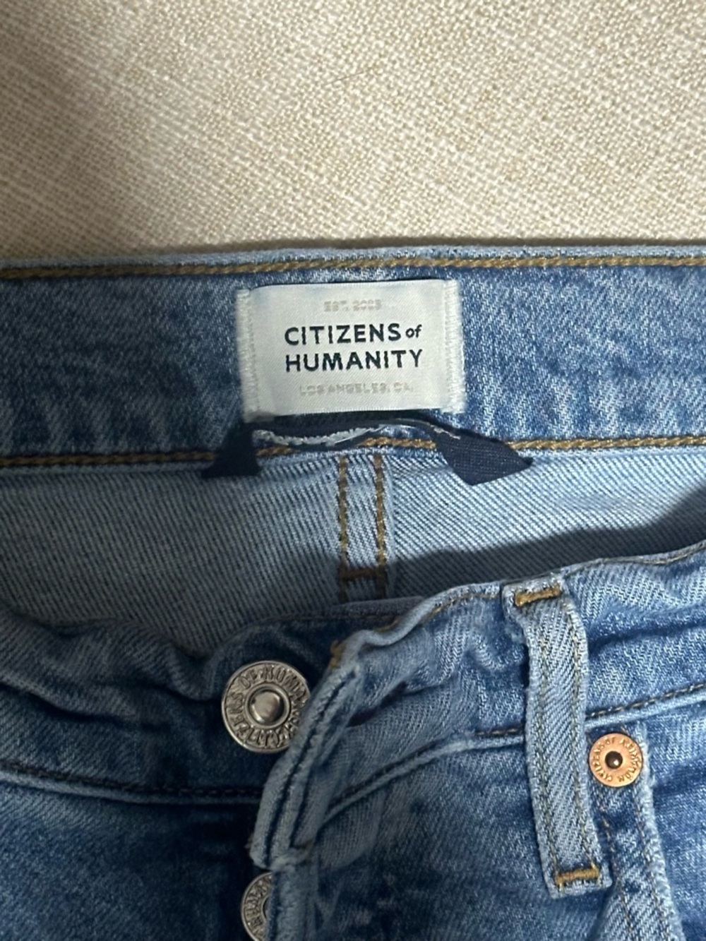 Citizens of Humanity Charlotte Crop High Rise Straight Jeans in Dalia Size 26 - Picture 6 of 7